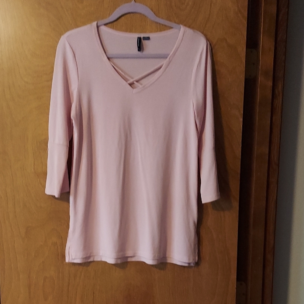 Women's Pink V-Neck Tunic
